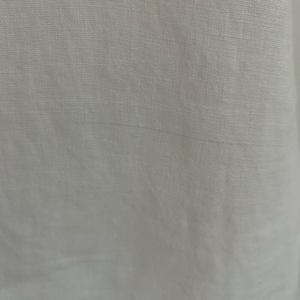 Madewell Women's Embroidered Tank Dress Linen White Square Neck Size 00 NEW Flaw - Picture 6 of 11
